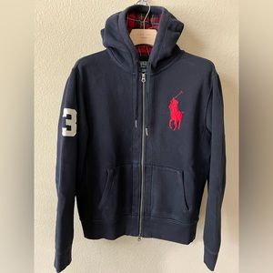 Polo Ralph Lauren Fleece Full-Zip Hoodie Size M - Navy